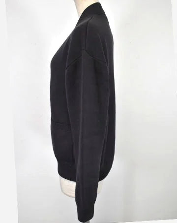 【sale】COTTON KNIT V/N CARDIGAN Navy　1