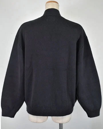 【sale】COTTON KNIT V/N CARDIGAN Navy　1