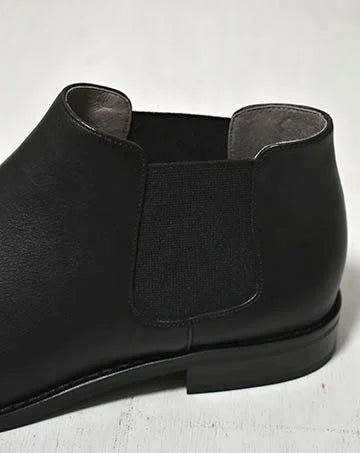 サイドゴアショートブーツ Black　38(24.0cm)