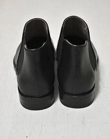 サイドゴアショートブーツ Black　38(24.0cm)