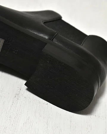 サイドゴアショートブーツ Black　38(24.0cm)