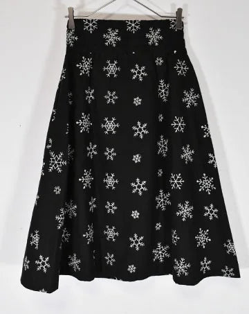 【sale】SNOW EMBROIDERY SK Black