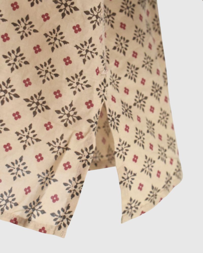 BANDED COLLAR SHIRT WITH MINI PINTUCK Beige