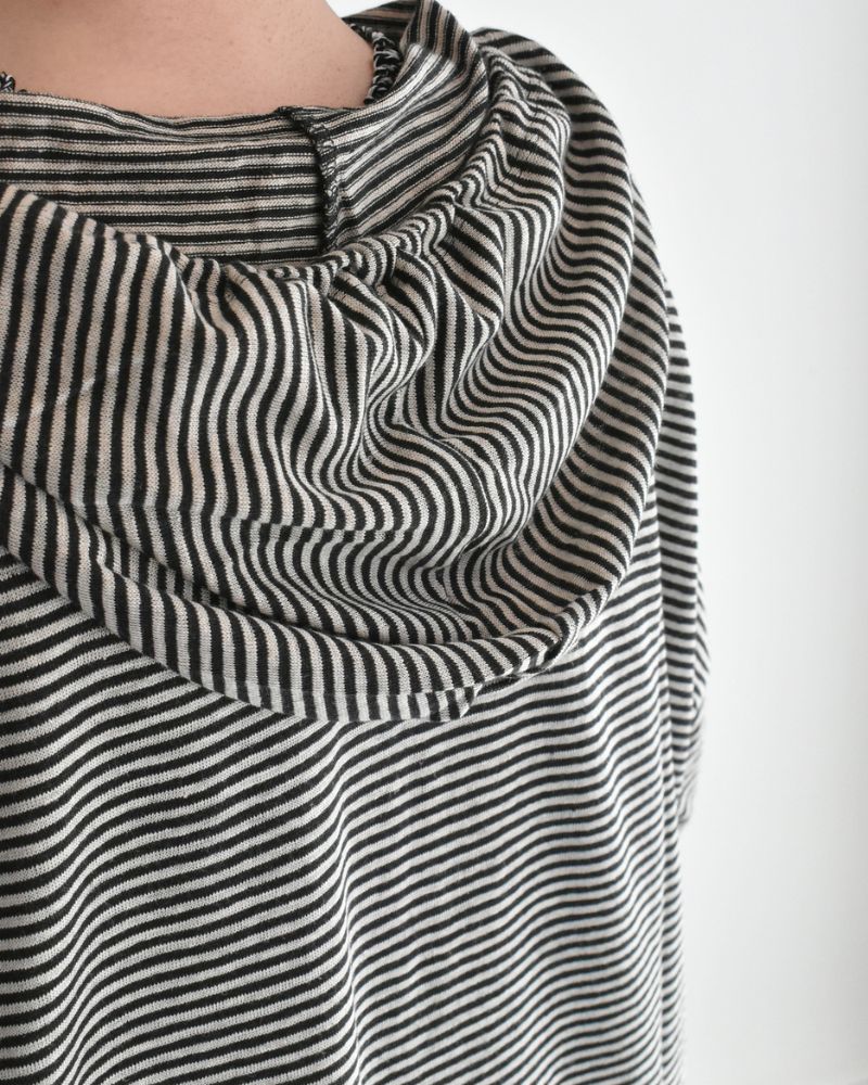 フードカーディガン（LINEN） Natural/Black