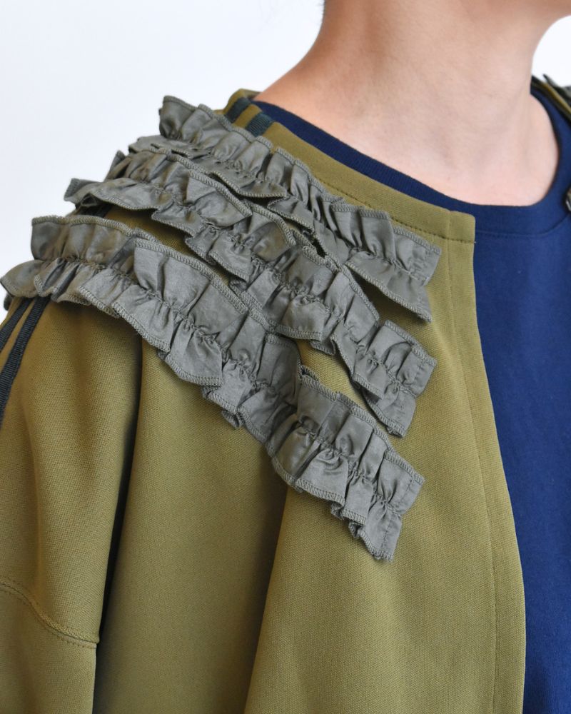 トラックフリルカーデ Khaki