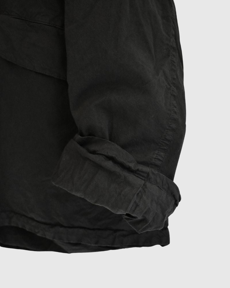 ガーメントダイショートコート Black