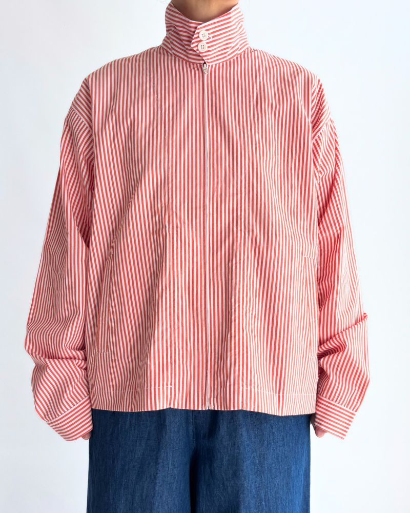 POPLIN STRIPE DRIZZLER JACKET OrangeStripe