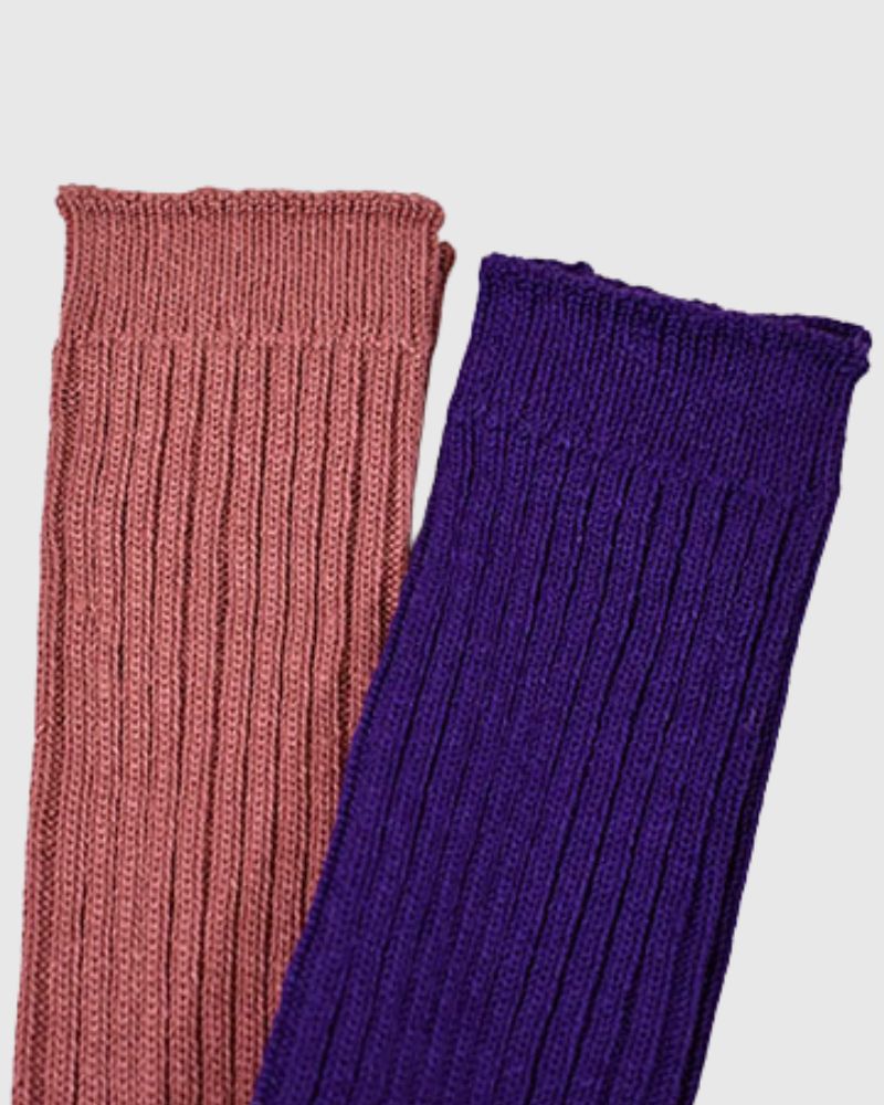 L019 Linen Color Rib Socks