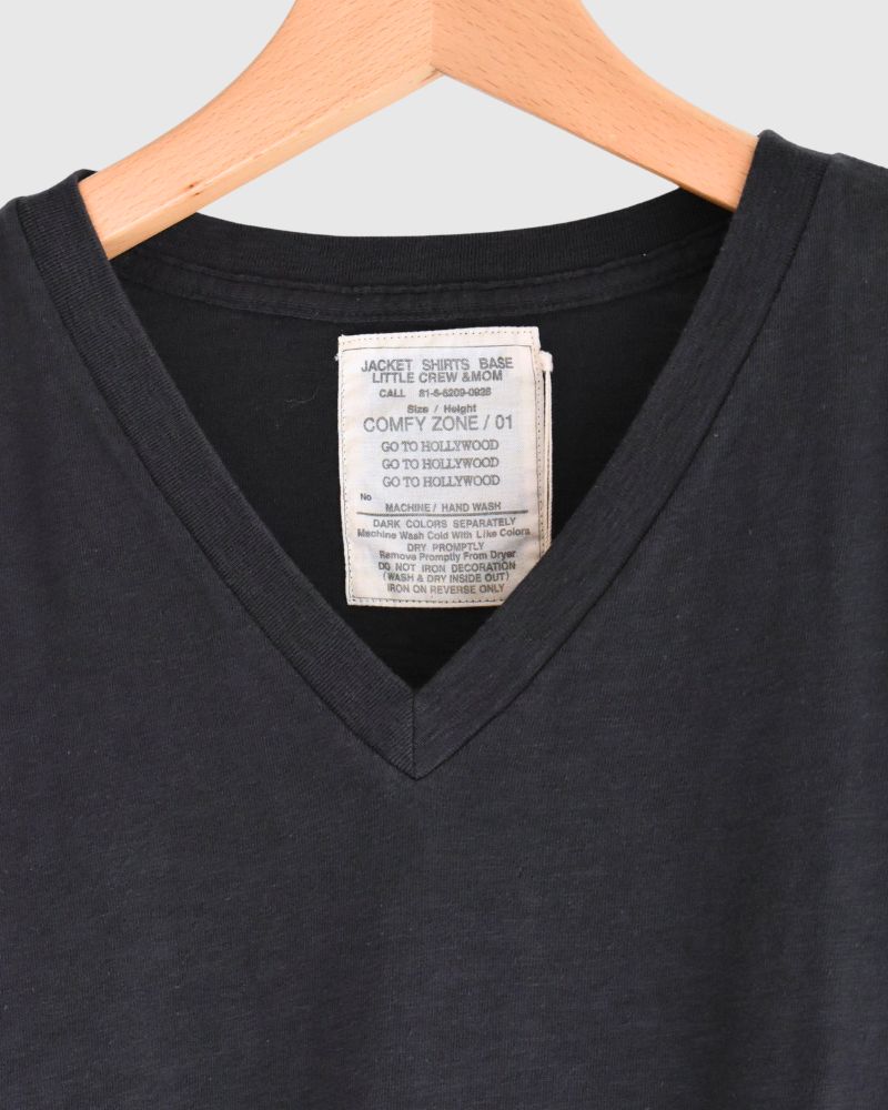 【sale】天竺VネックTシャツ Black