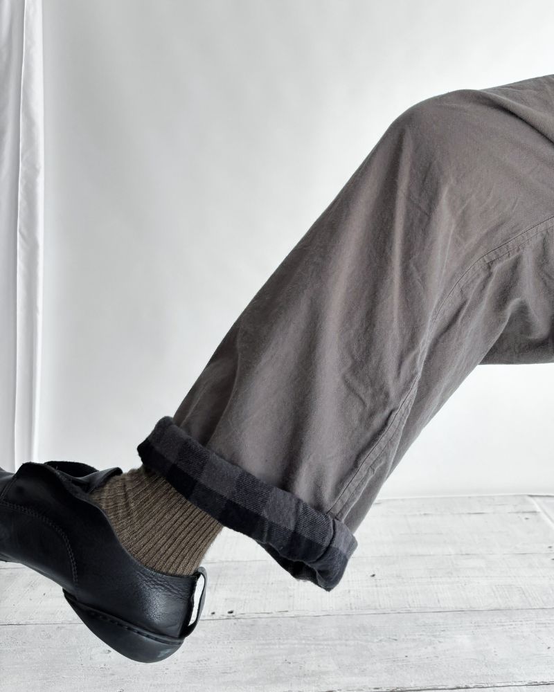 40s ORGANIC POPLIN (OVERDYE) EASY PANTS SmokeGray