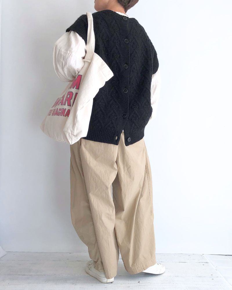 アノニマス アランニット 2WAY ワイドベスト Black