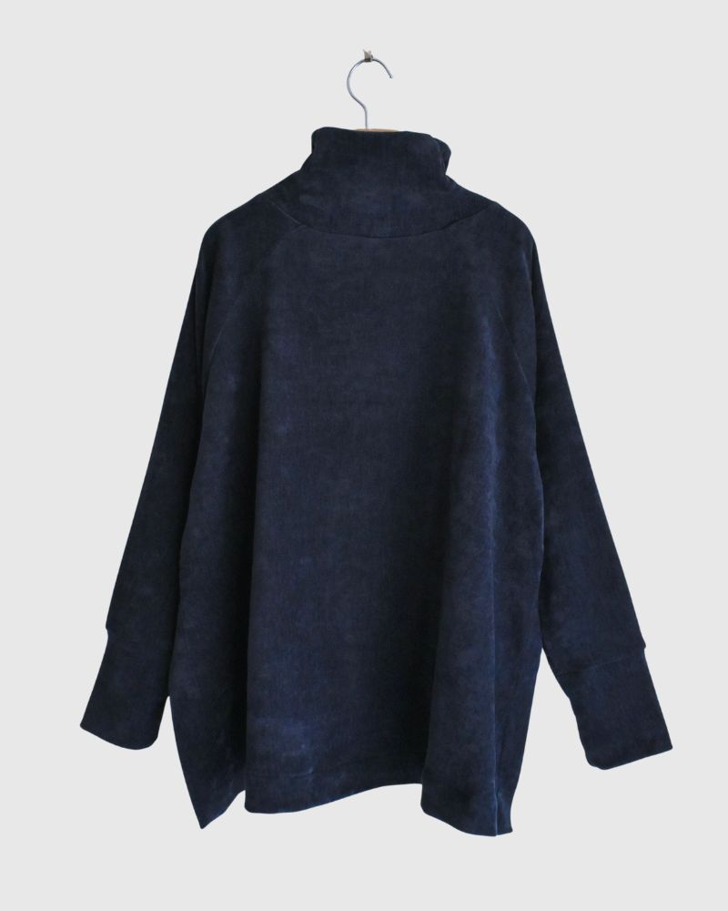 ハイネックフレアデザイントップス'BONI' Navy