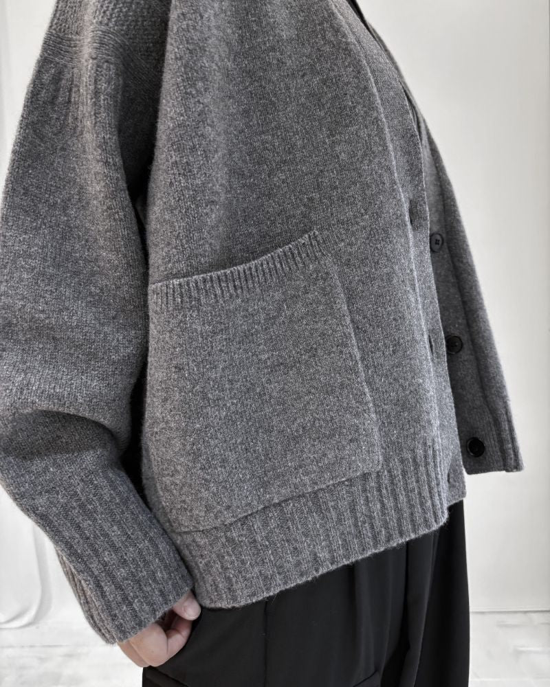 JANE Vネックカーディガン Gray