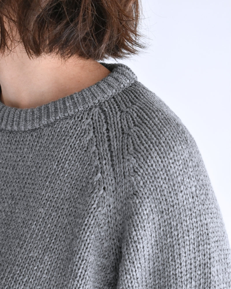 ラグランプルオーバーニット Gray