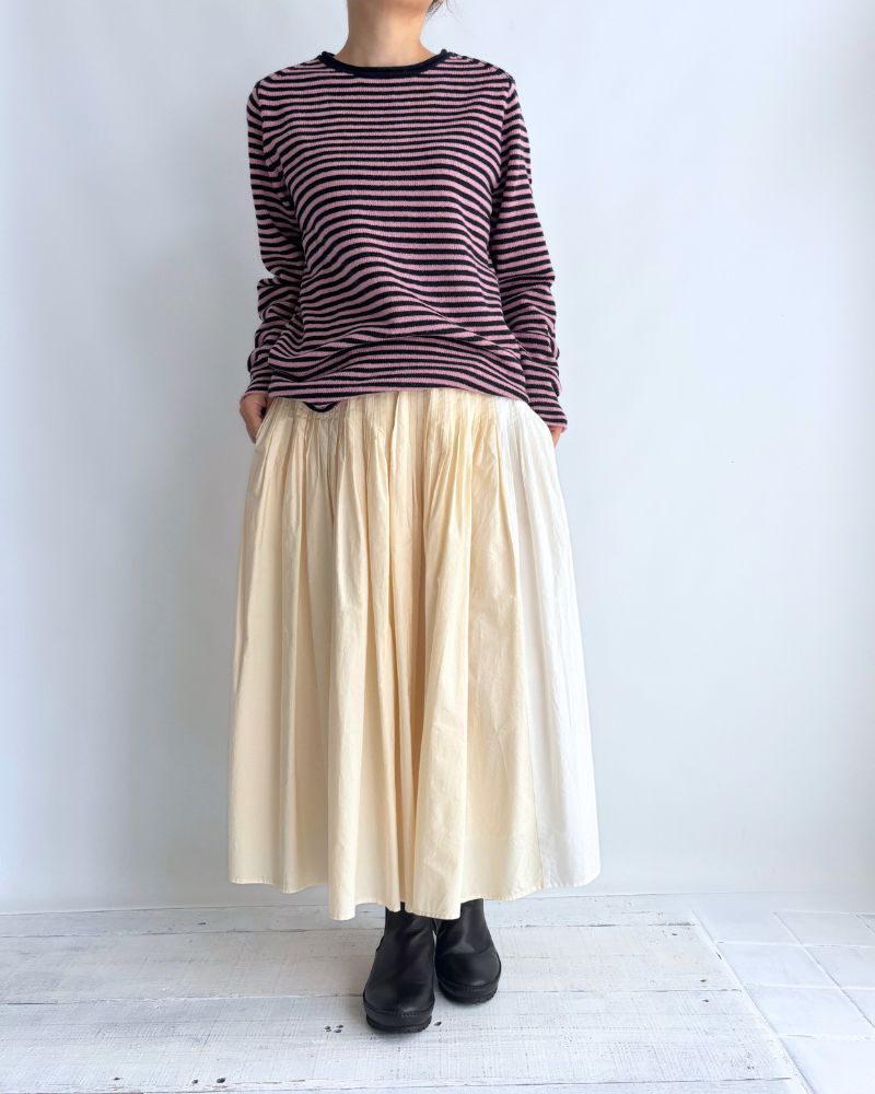 ボーダーニットプルオーバー Pink/Navy