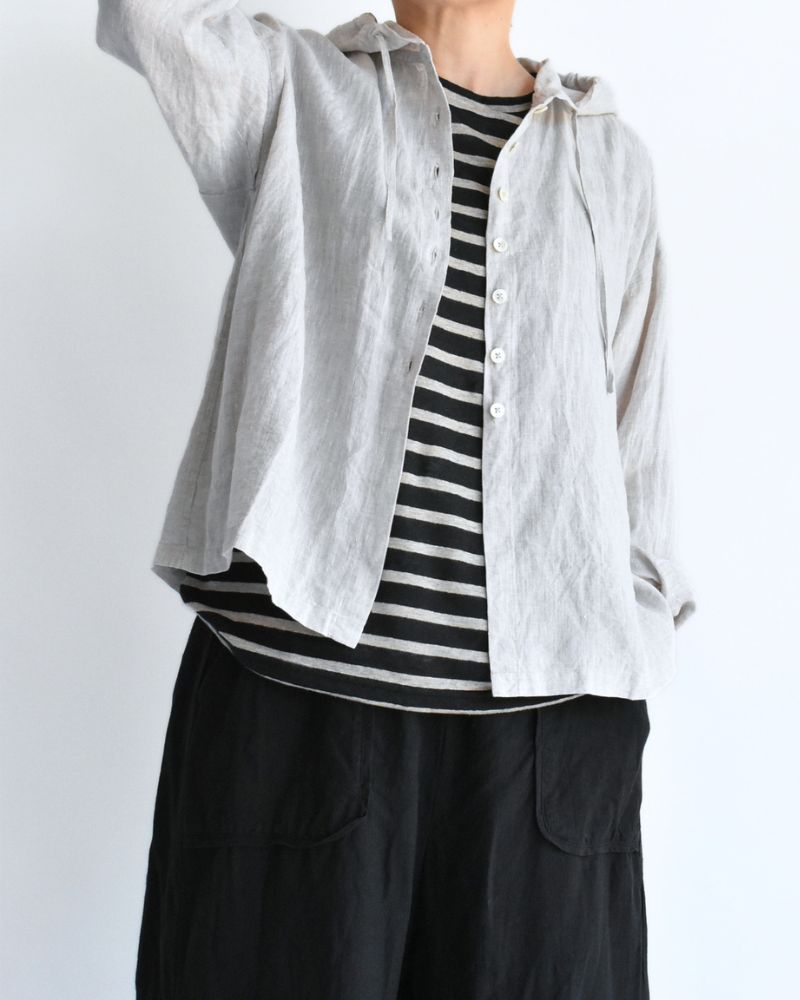 フーディシャツ（LINEN） Natural