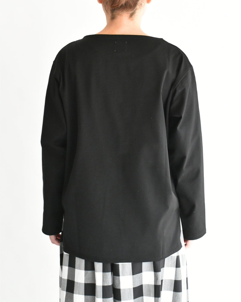 ギザコットン バスクTシャツ Black