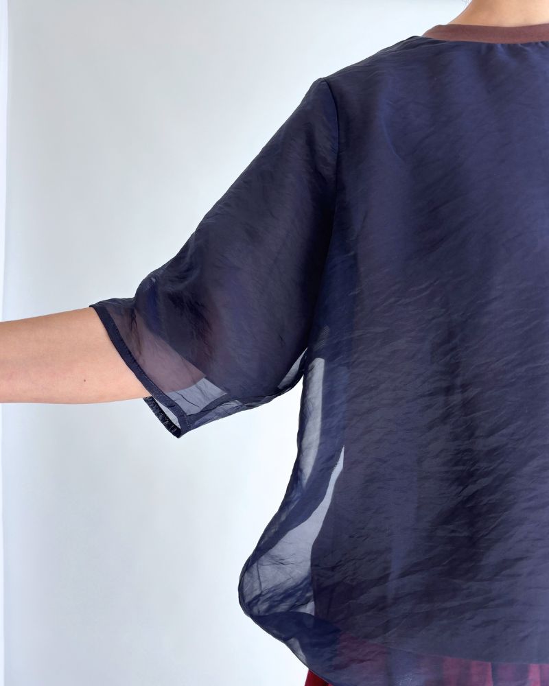 シアーレイヤードトップス 'SAN' Navy