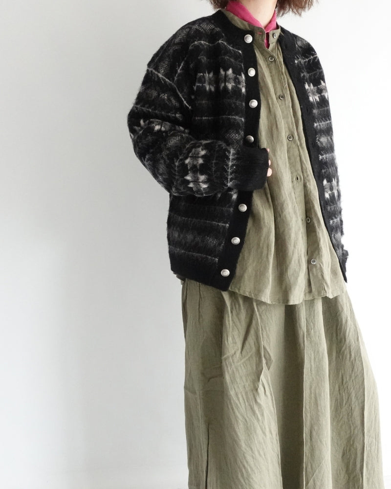 ノルディックニットカーディガン Black