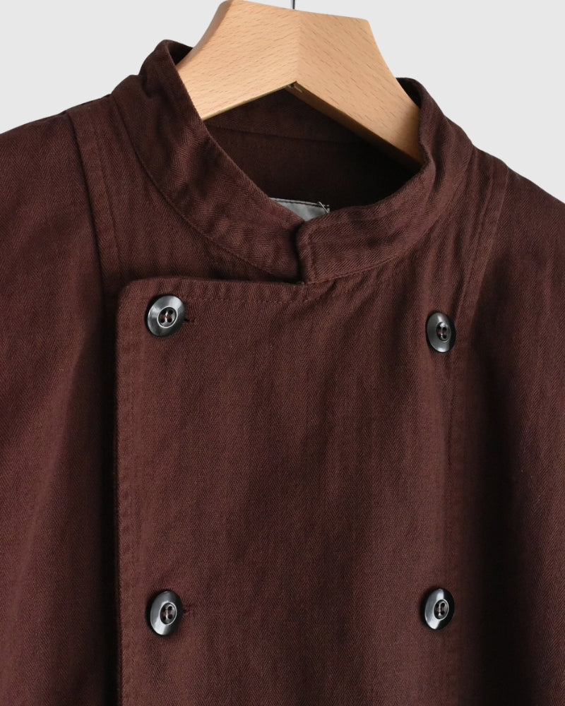 STAND COLLAR DOUBLE BREAST JACKET Burgundy