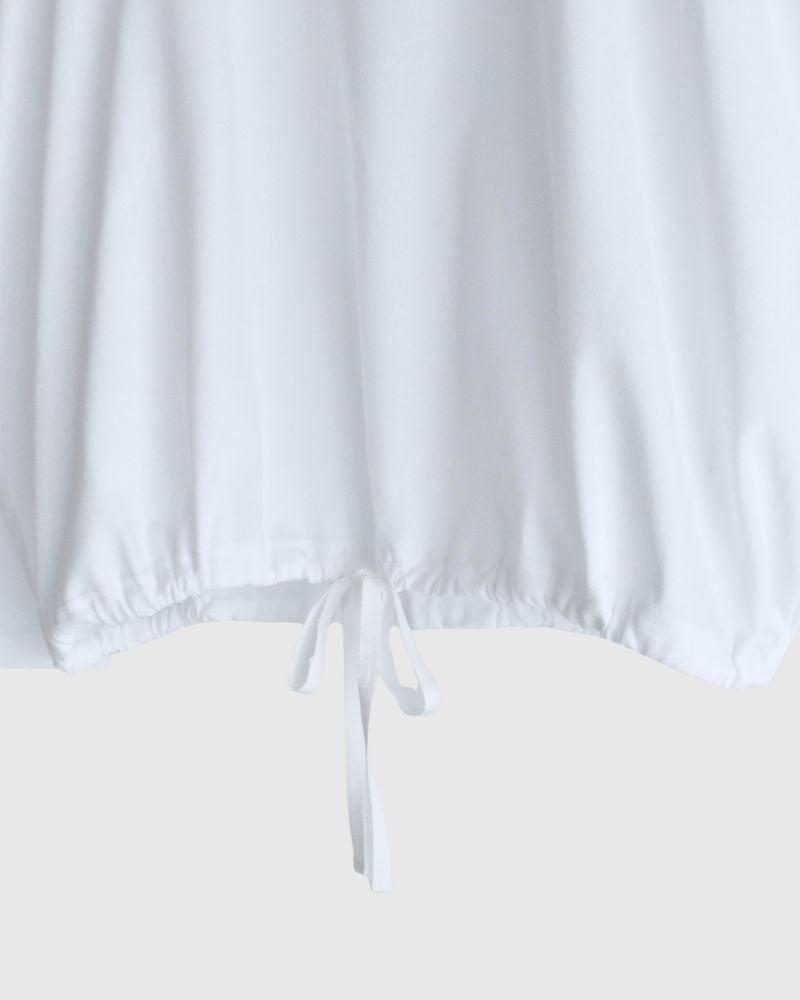 ドローストリング フーディプルオーバー White