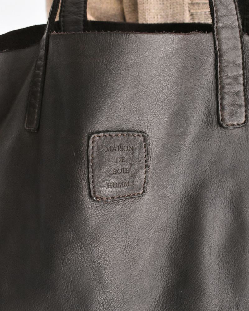 COW LEATHER TOTE BAG DarkBrown