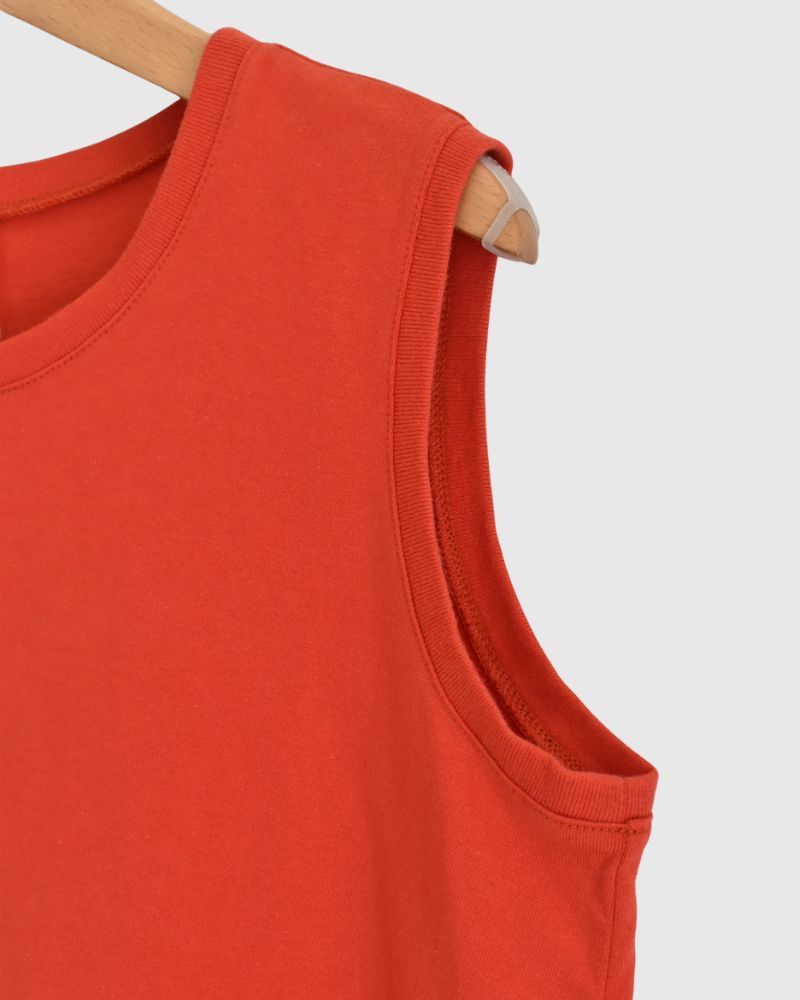 ノースリーブ ドロストTシャツ Orange