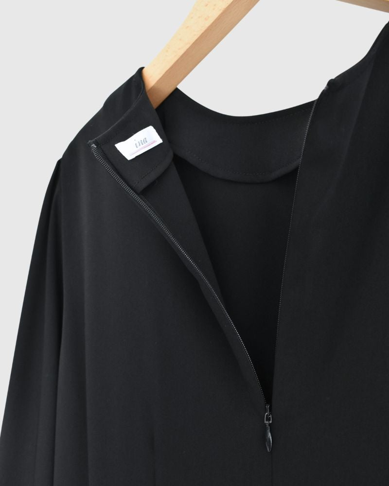 ウエスト切替フレアーワンピース