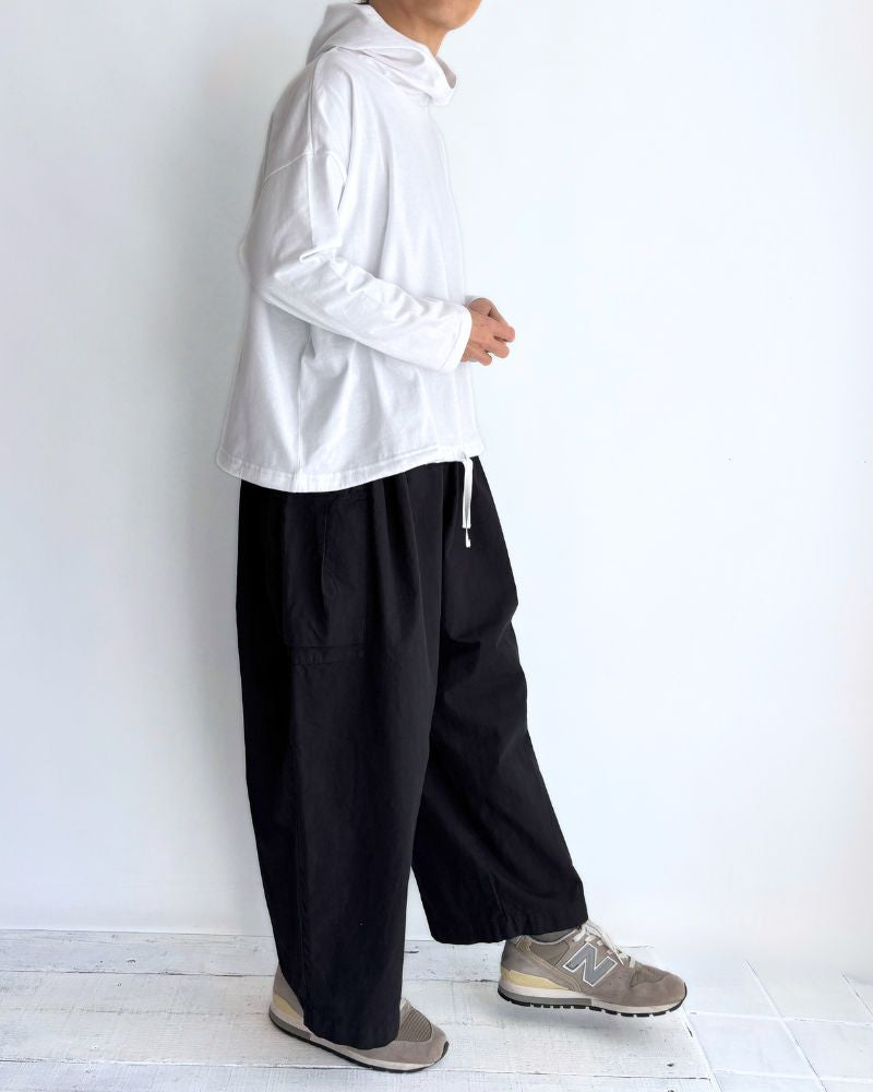 ドローストリング フーディプルオーバー White