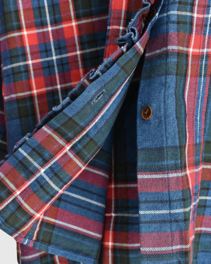 インディゴタータン フリルブラウス Blue