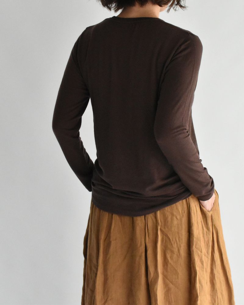 シアージャージー クルーネック Brown