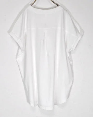 ROLLUP SLEEVE TOPS 'FERRIO' Off White