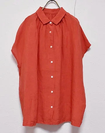 リネンタックシャツ Red
