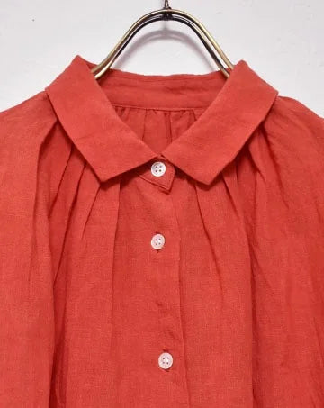 リネンタックシャツ Red