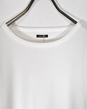 【sale】COTTON RIB C/N TEE White　2,3