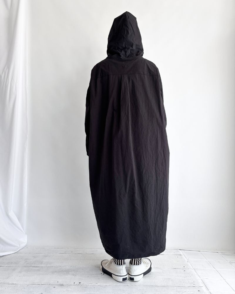 フードコートワンピース Black