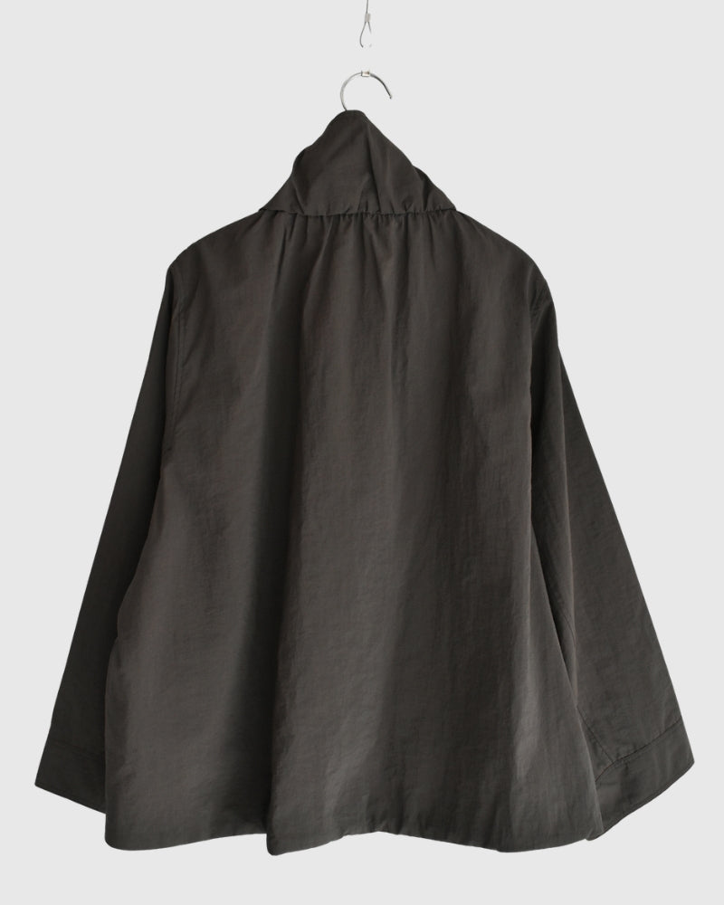 ファンネルネックジャケット Brown