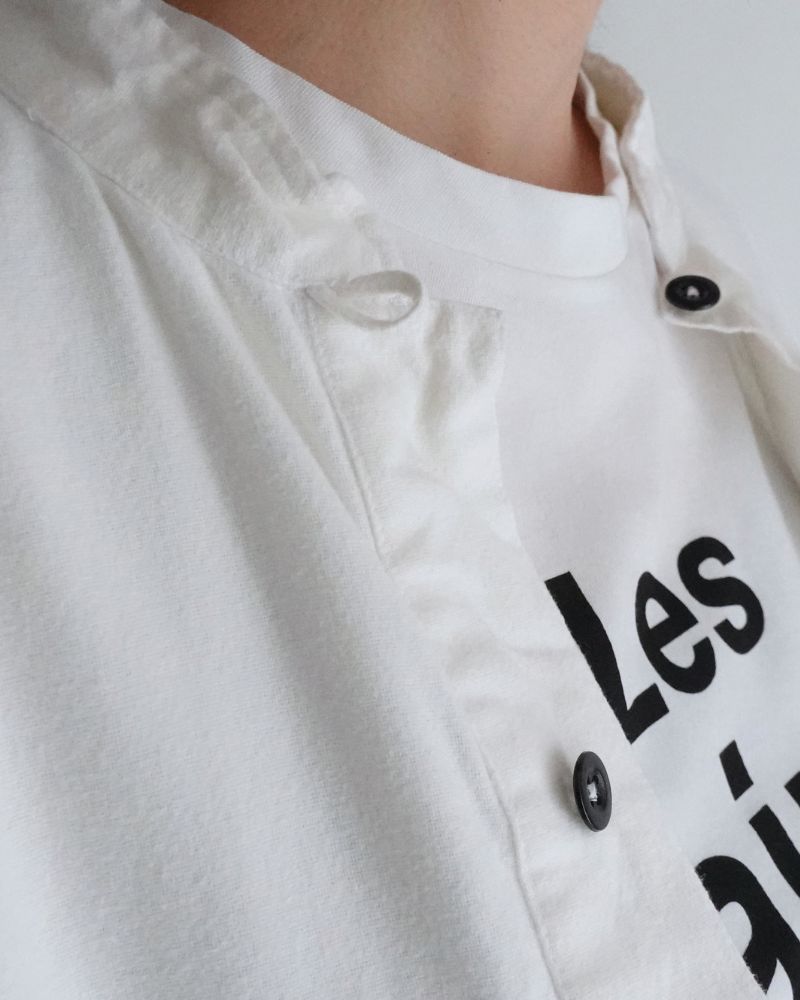STAND COLLAR SHIRT White