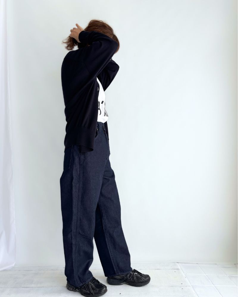 メリノダディカーディガン Navy