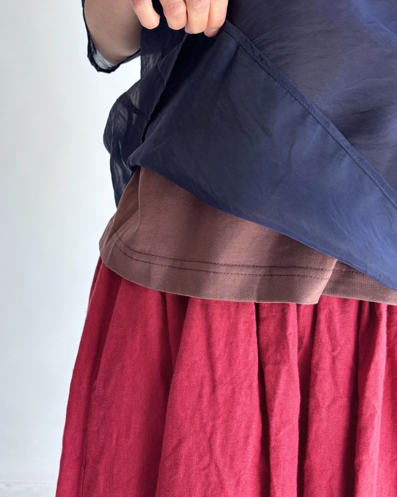 シアーレイヤードトップス 'SAN' Navy