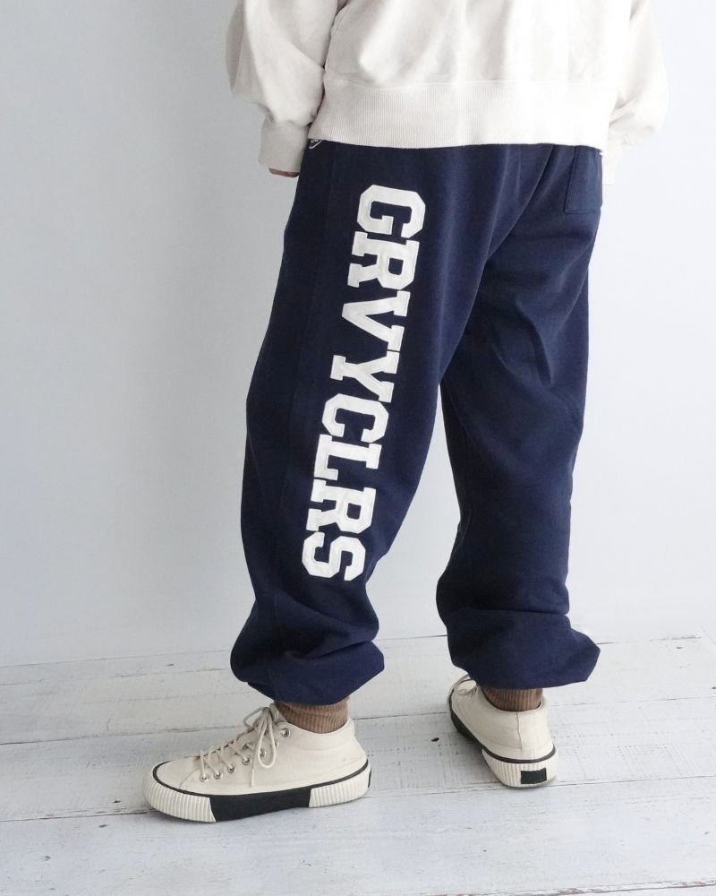 ウラケ GRVYCLRS アップリケ ロングパンツ (MENS) Navy