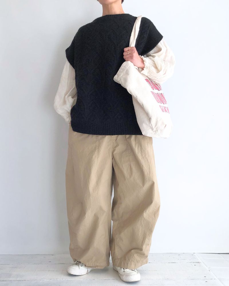 アノニマス アランニット 2WAY ワイドベスト Black