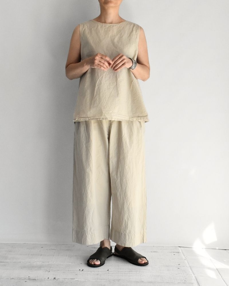 シュリンクワイドパンツ Beige