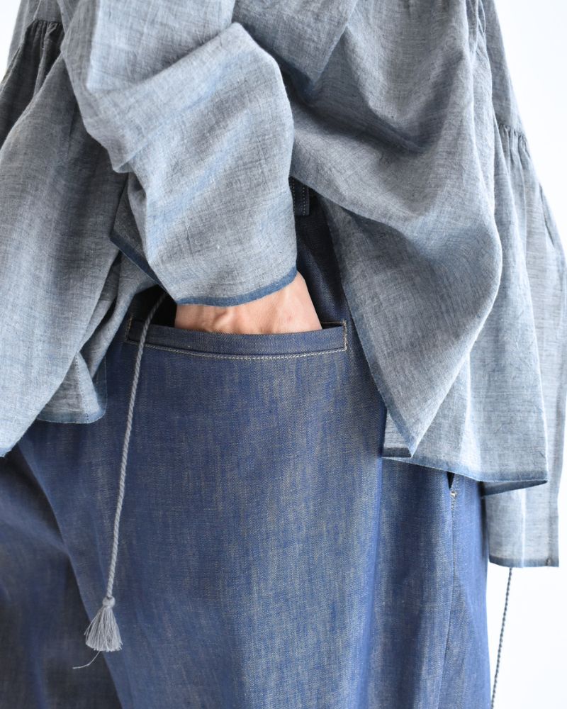 HAKU-DENIM タックパンツ Blue