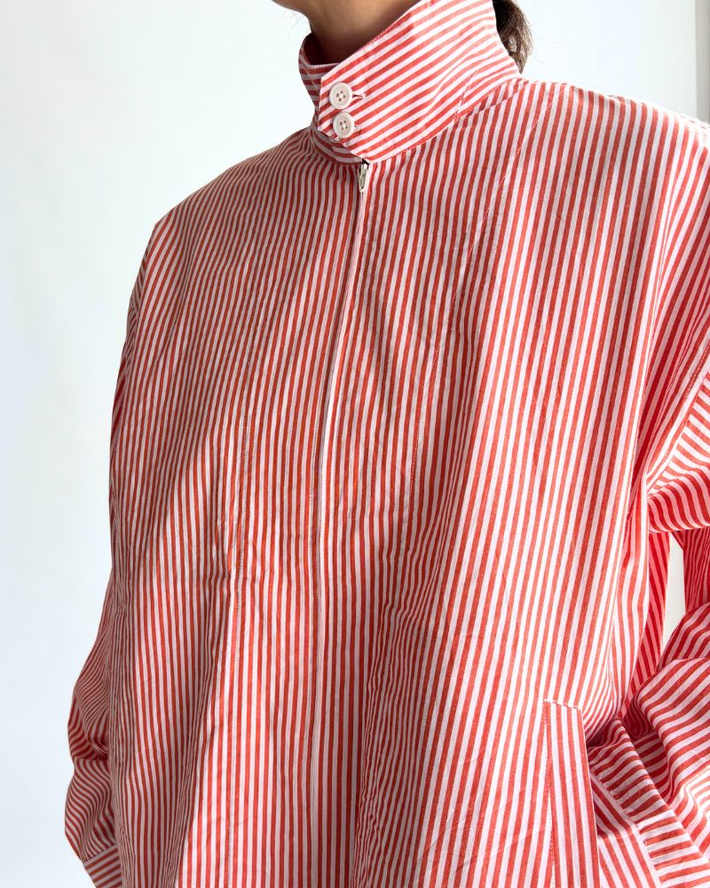 POPLIN STRIPE DRIZZLER JACKET OrangeStripe