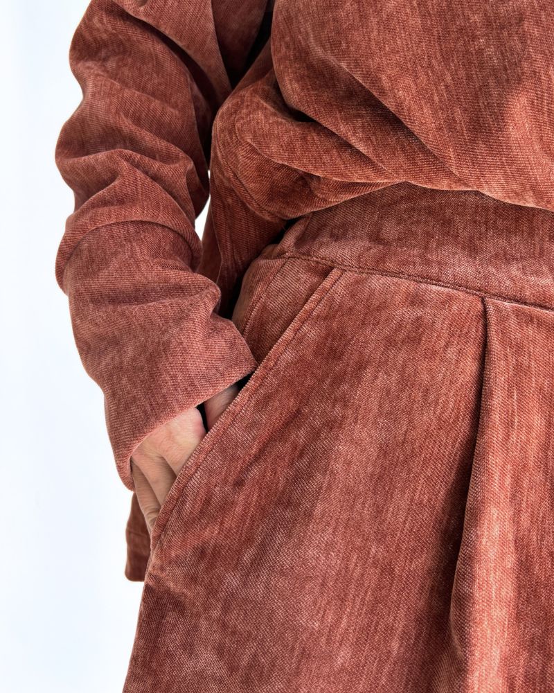 タックデザインスカート'YELL' Teracotta