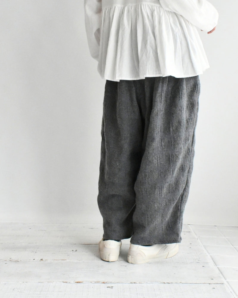 ウールチェックパンツ Gray