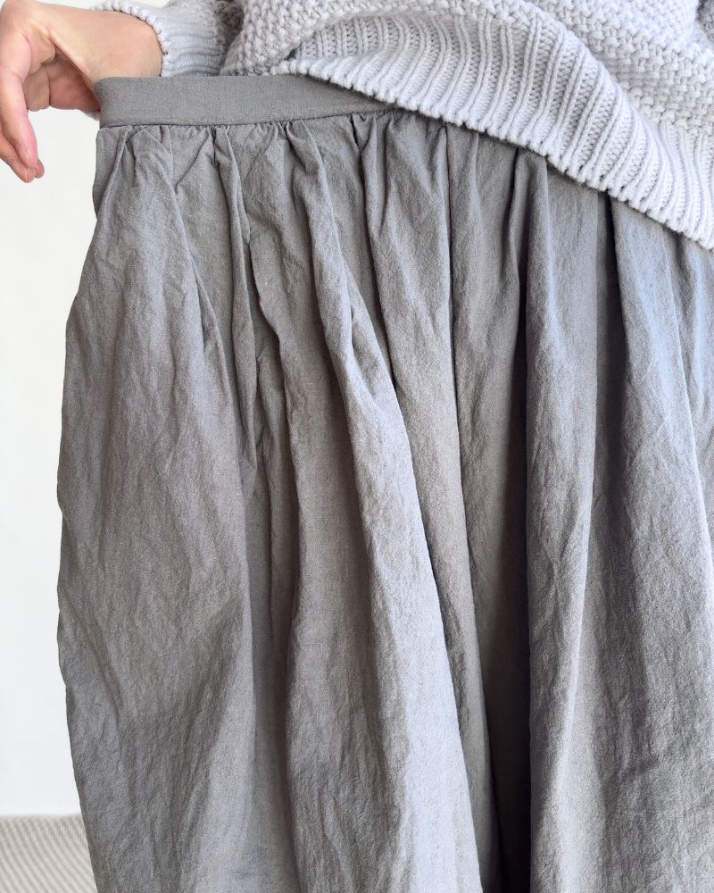 カミーユ キャンバス タックパンツ Gray