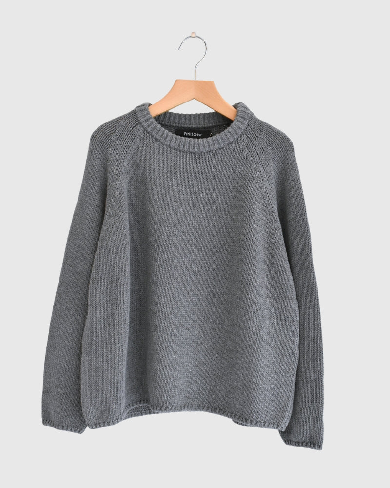 ラグランプルオーバーニット Gray