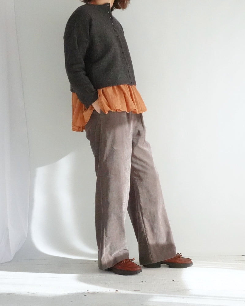 ボトルネックボイルニット Brown